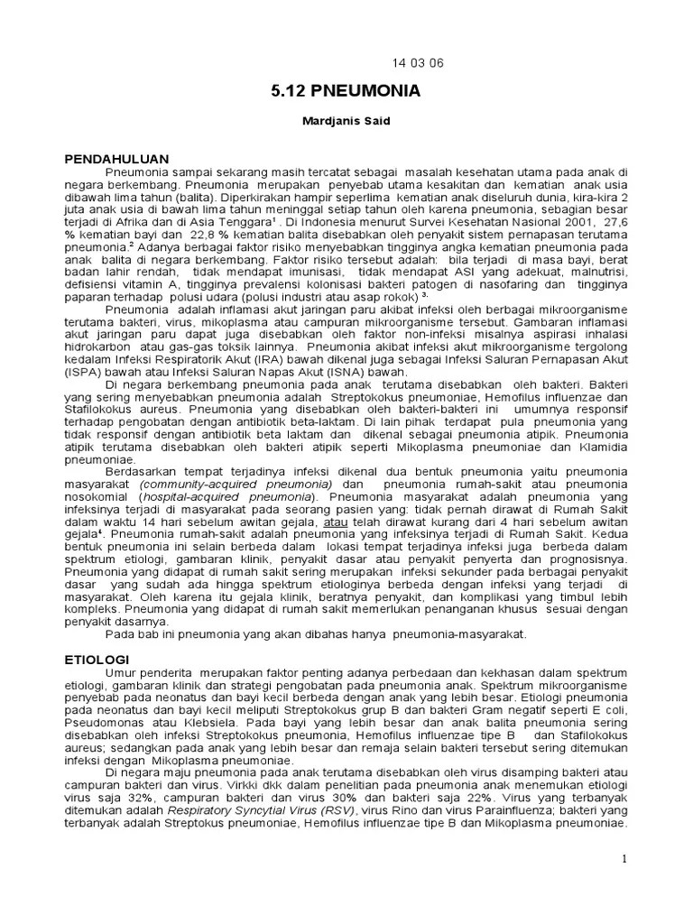Pneumonia Buku Ajar | PDF