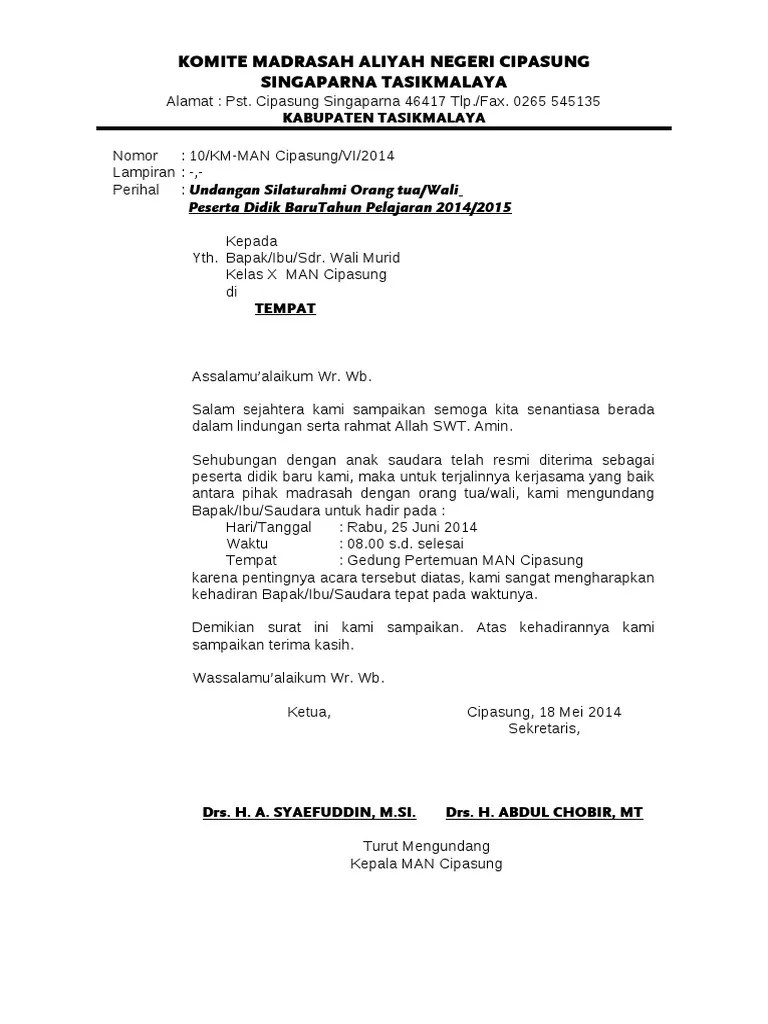 Undangan perpisahan kepala sekolah p.manto. Contoh Susunan Acara Rapat Komite Sekolah Delinewstv