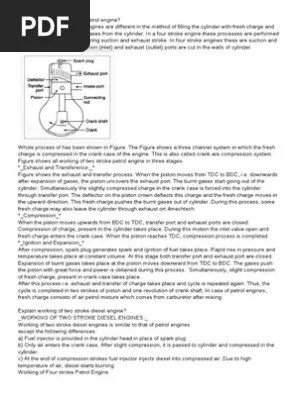 Engine Operation Diesel Engine Internal Combustion Engine