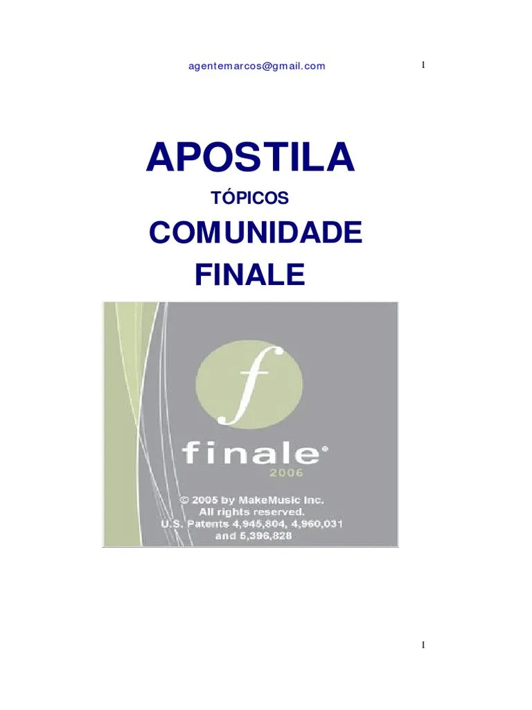 Manual Finale 2006 | PDF | Janela (informática) | Notação Musical