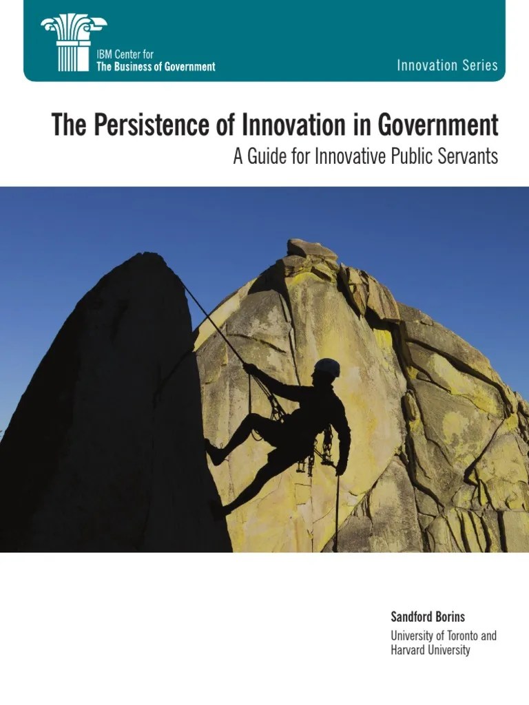 The Persistence Of Innovation In Government | PDF | Innovation | Media Bias