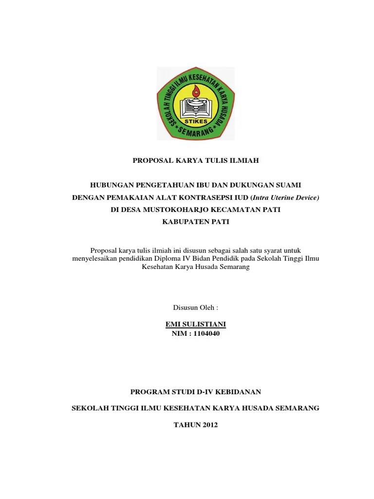 10+ contoh proposal penelitian (lengkap) beserta penjelasan untuk berbagai topik. Proposal Karya Tulis Ilmiah