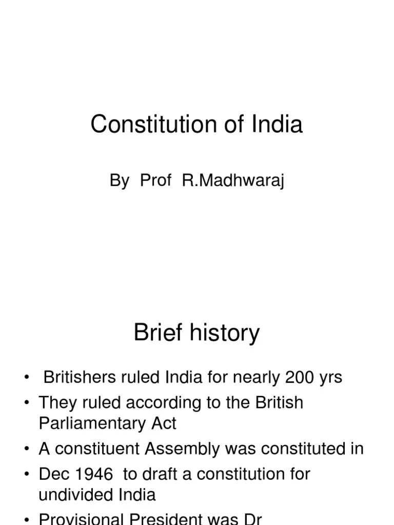 Constitution Of India | PDF