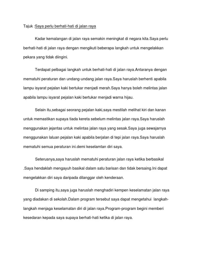 Contoh karangan kempen keselamatan jalan raya. Ulasan Langkah Megelakkan Kemalangan Jalan Raya Kemalanganvlogs