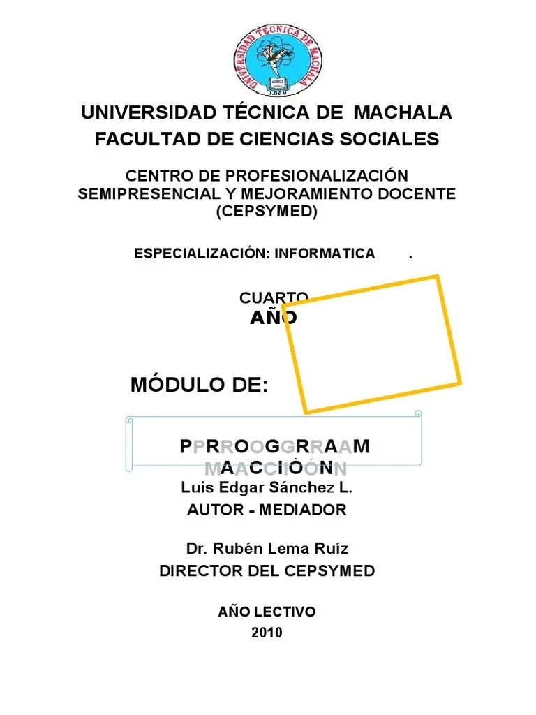Modulo De Programacion 3 | PDF | Maestros | Programación De Computadoras