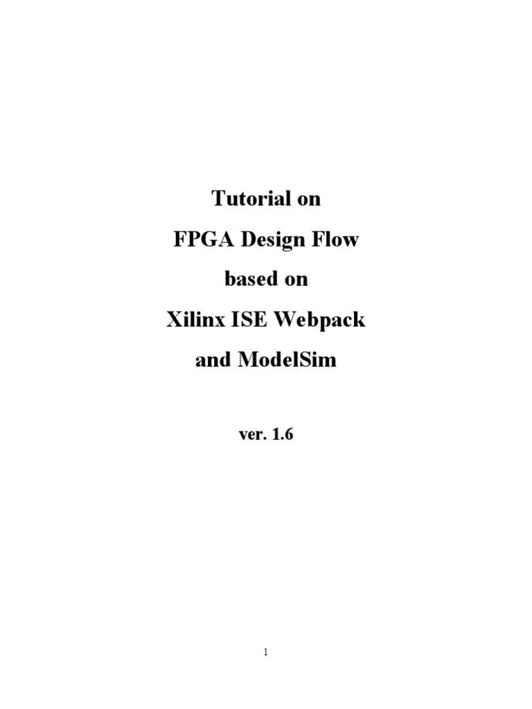 FPGA Design Flow Xilinx | PDF | Field Programmable Gate Array | Vhdl