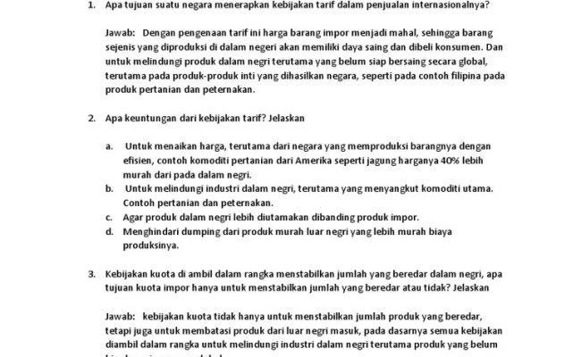 Tugas Soal Dan Jawaban Perdagangan Internasional Amp Dubai Khalifa