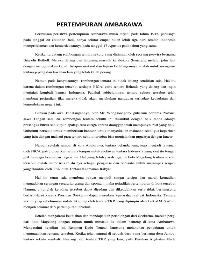 Pertempuran Ambarawa | PDF