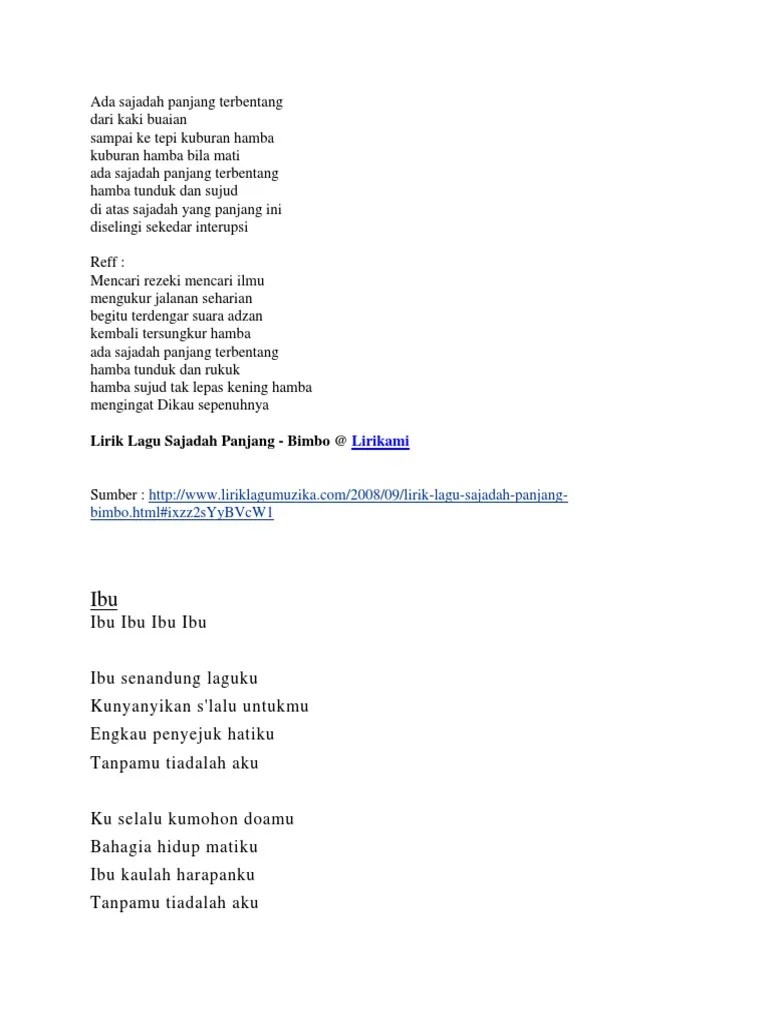Ada Sajadah Panjang Terbentang | PDF