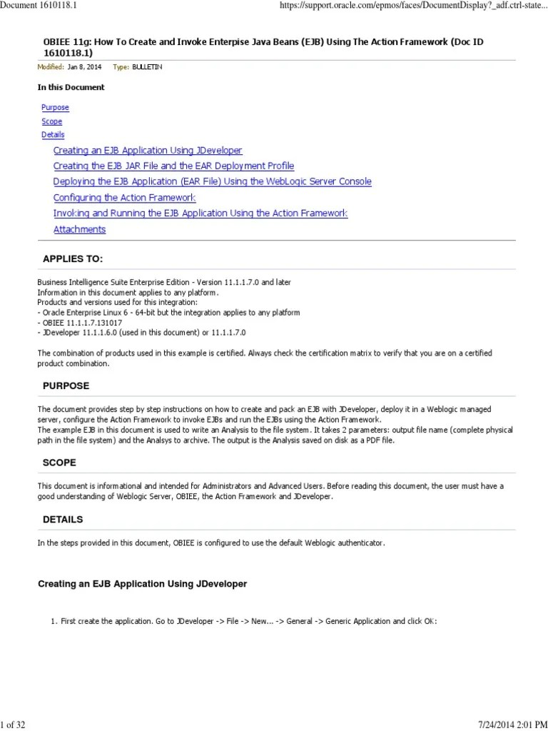 How To Create And Invoke Enterpise Java Beans (EJB) Using The Action ...