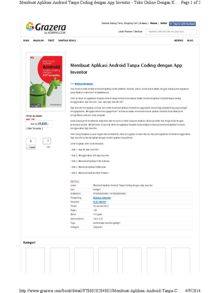 Membuat Aplikasi Android Tanpa Coding Dengan App Inventor PDF | PDF
