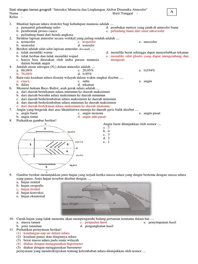 Daftar isi pdf paket soal sipenmaru poltekkes 2019 pdf berisi 5 tahun soal pembahasan yaitu prediksi soal sipenmaru poltekkes 2019. Soal dan pembahasan Geografi tentang Atmosfer