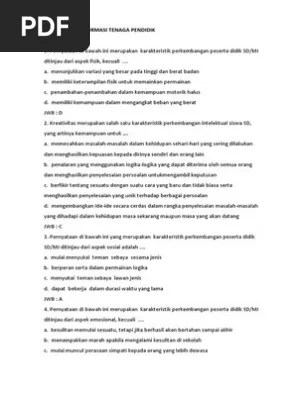 Download as txt, pdf, txt or read online from. Soal Cpns Tkb Formasi Tenaga Pendidik Pdf