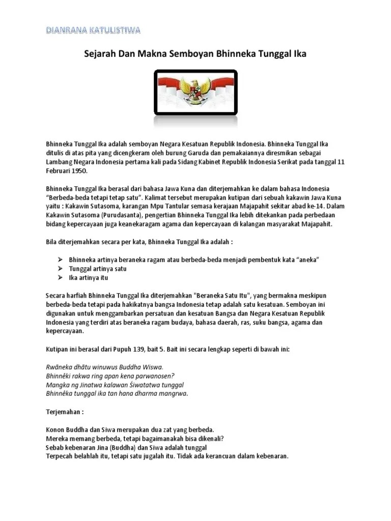 Bab 1 pengertian, fungsi, dan kedudukan hukum pancasila. Materi Bhinneka Tunggal Ika Pdf