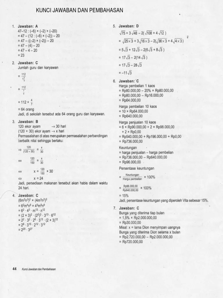 35+ Kunci Jawaban Spm 2020 Kelas 6 Gif