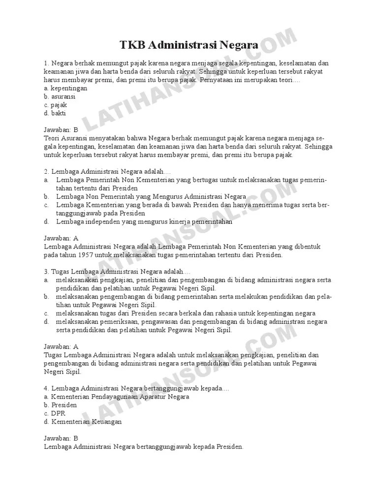 Soal Ujian Ut Ilmu Administrasi Negara Adpu4510 Perbandingan Administrasi Negara Download Full PDF Package.