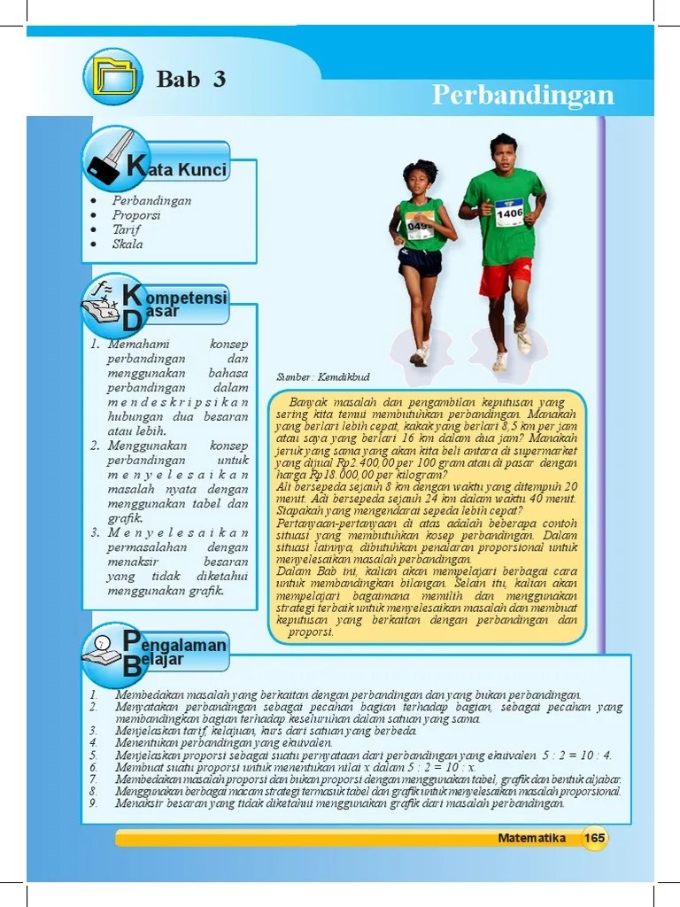 Dan inilah jawaban berikut penjelasannya. Buku Siswa Materi Perbandingan Pdf