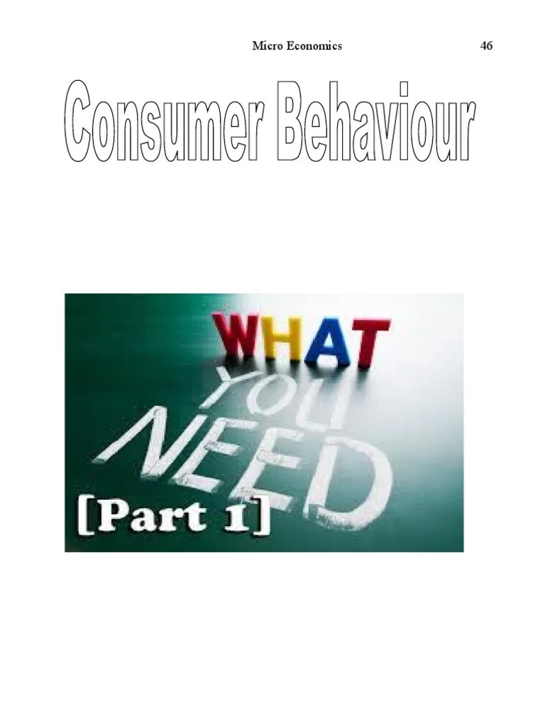Consumer Behaviour | PDF | Utility | Marginal Utility