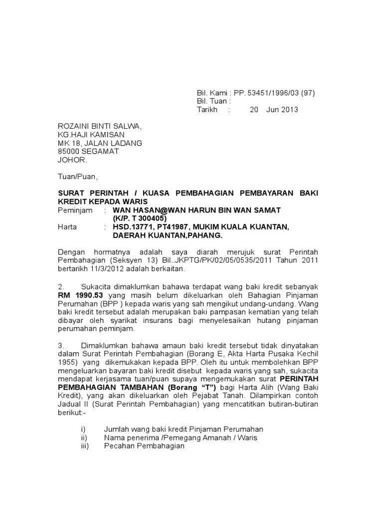 Ingin membuat surat kuasa untuk menjual rumah atau tanah? Surat Pembahagian Harta