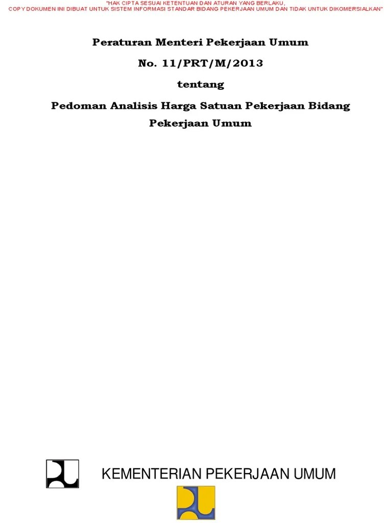 Permen No 11 Prt M 2013