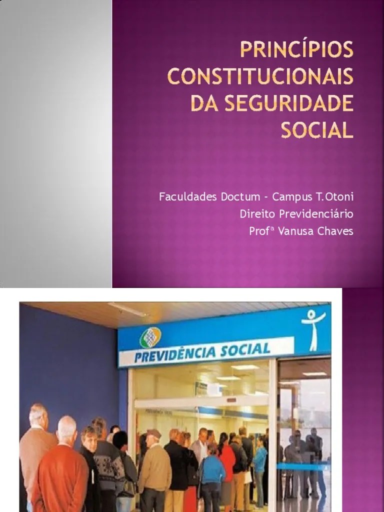 Princípios Constitucionais Da Seguridade Social | PDF | Aposentadoria ...