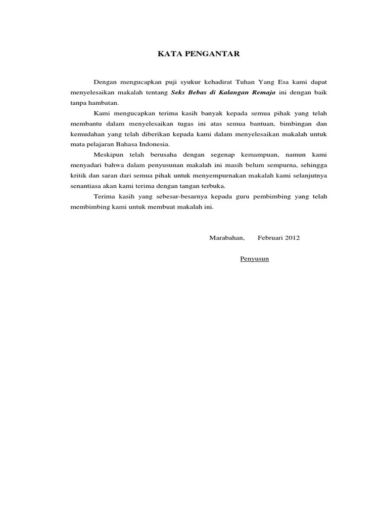 (Makalah) Makalah Akibat Pergaulan Bebas Dikalangan Remaja | PDF