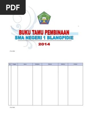 Apakah guru pembimbing membuat laporan bulanan, laporan semester dan laporan tahunan. Buku Tamu Khusus Pembinaan