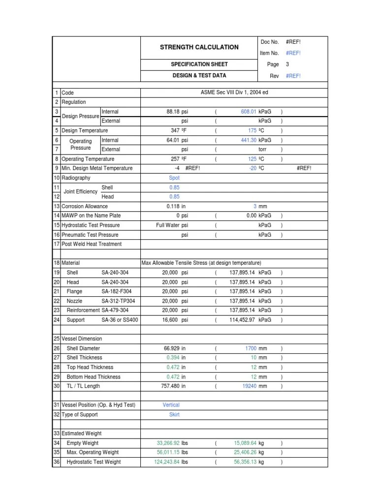 Calculation - ASME VIII Div.1 | PDF | Parties And Movements | Business