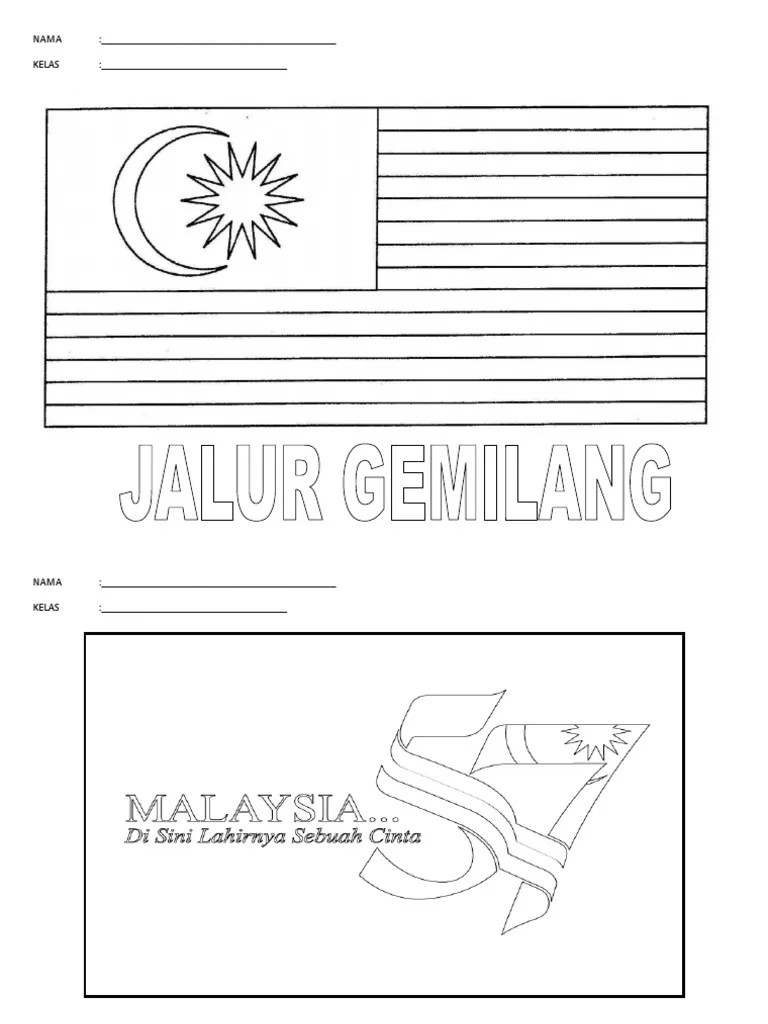 Jalur gemilang warnakan jalur gemilang menggunakan warna yang betul. Mewarna Bendera Malaysia Pdf