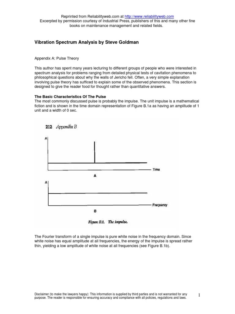 Frequency Analysis Vibration Spectrum Analysis Steve Goldman | PDF ...