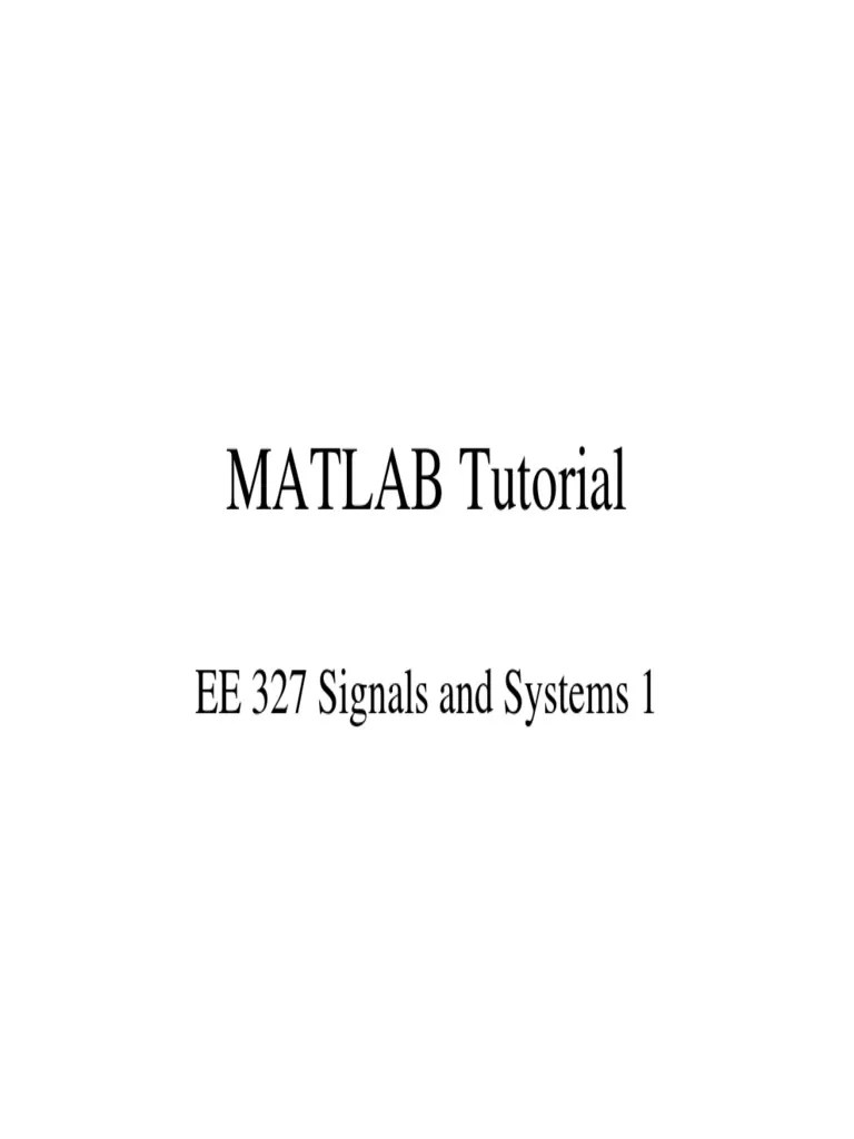 MATLAB Tutorial | PDF | Matlab | Matrix (Mathematics)