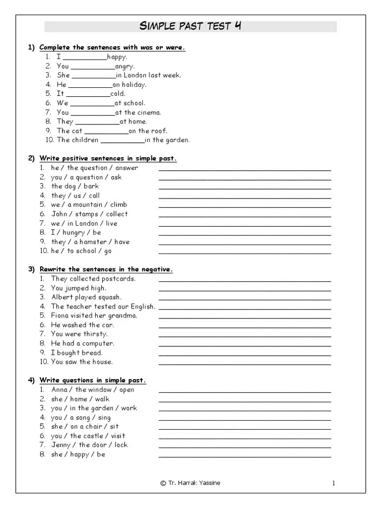 Past Simple Exercises | PDF | English Language