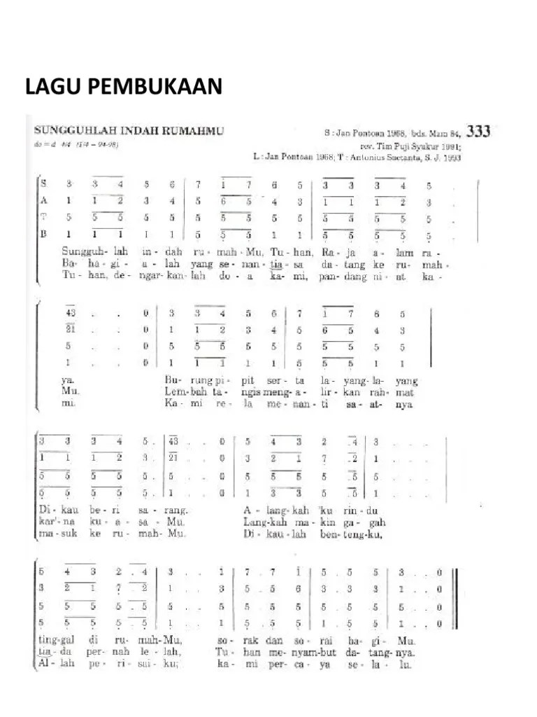 Lagu Pemberkatan Rumah | PDF
