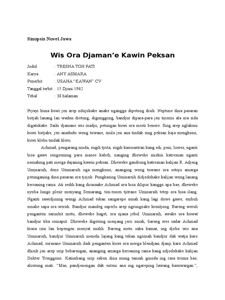 Demikianlah sebuah contoh novel singkat yang dapat saya share . Bhs Jawa Pdf Burung Pemangsa