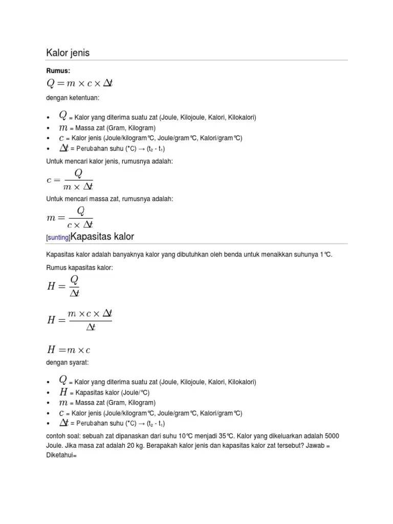 Kalor Jenis | PDF