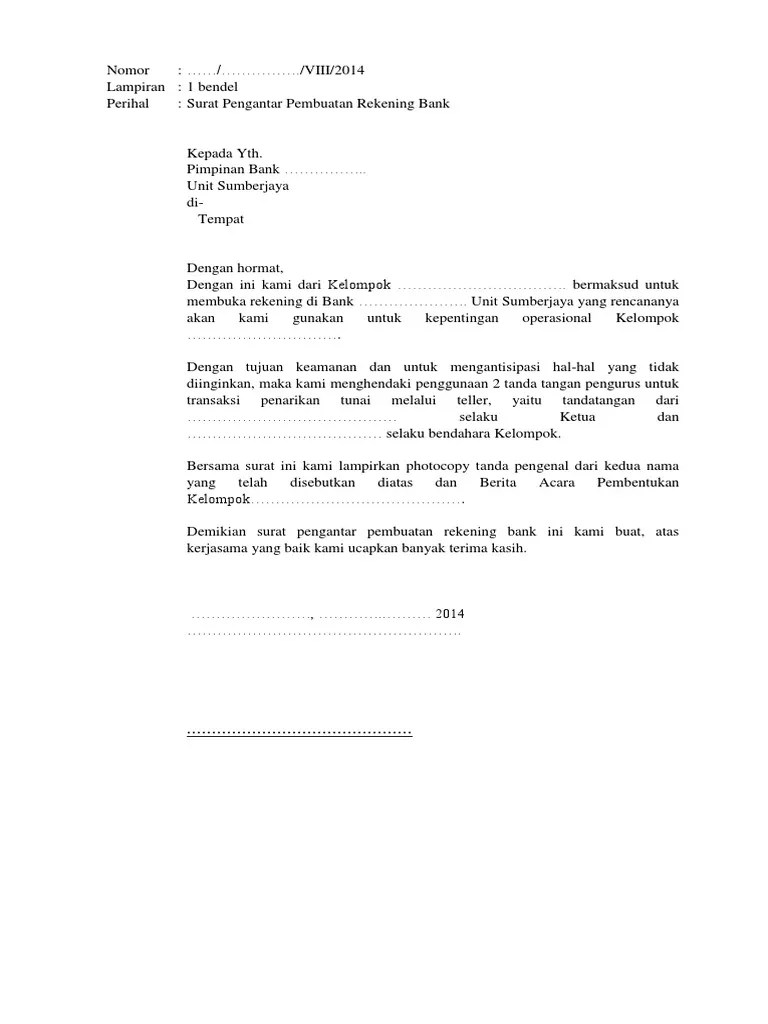 Yang bertanda tangan di bawah ini: Contoh Specimen Bank Pdf