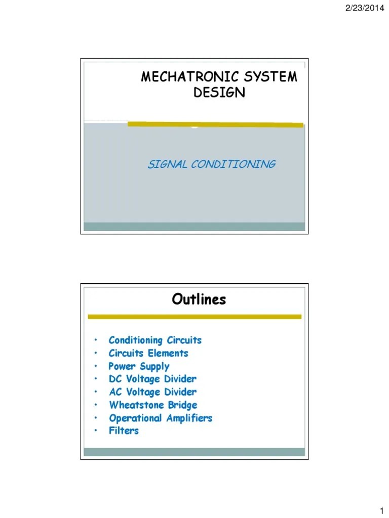 Chap 3 Signal Conditioning Circuit | PDF | Electronic Filter | Operational Amplifier