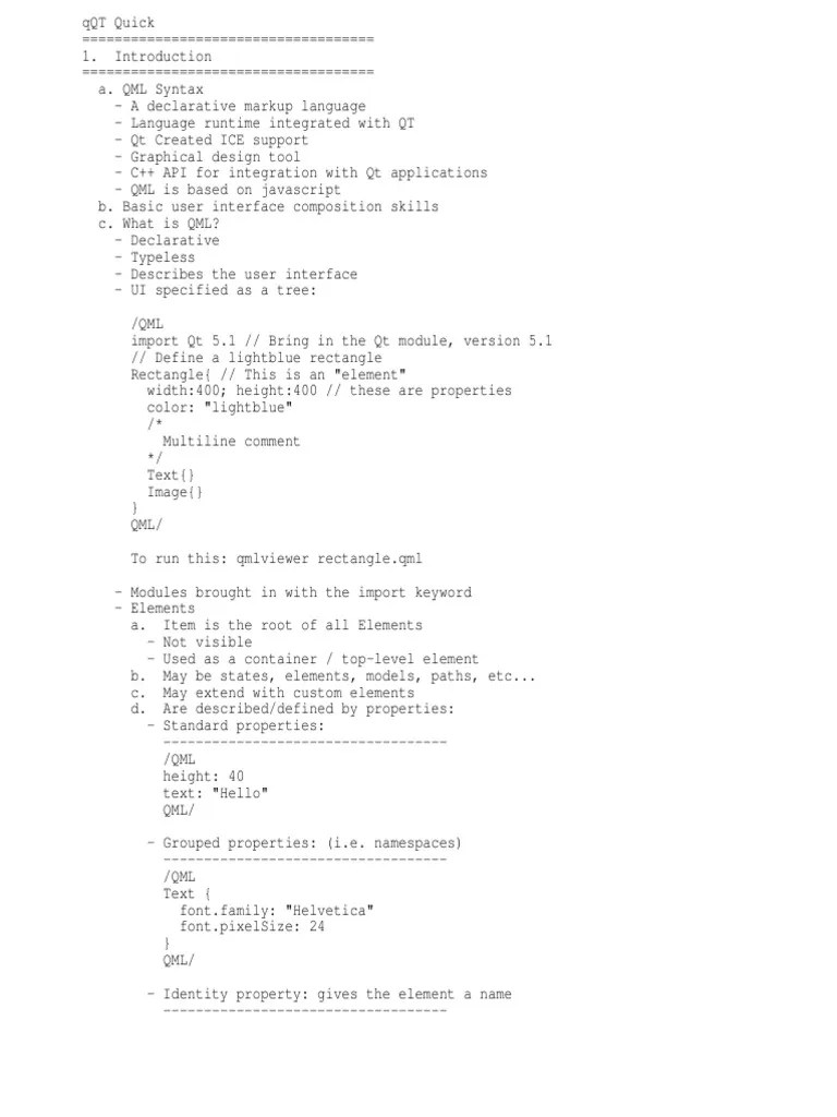 QML Tutorial | PDF | Programming Paradigms | Software Development