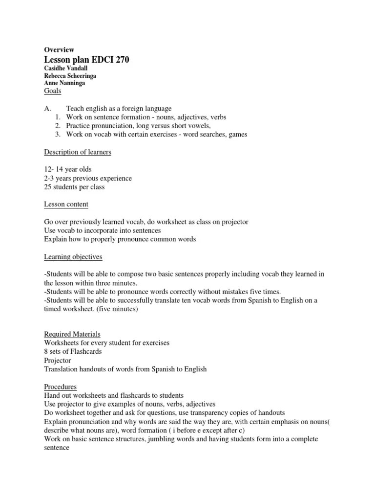 case 1 pdf lesson plan english language