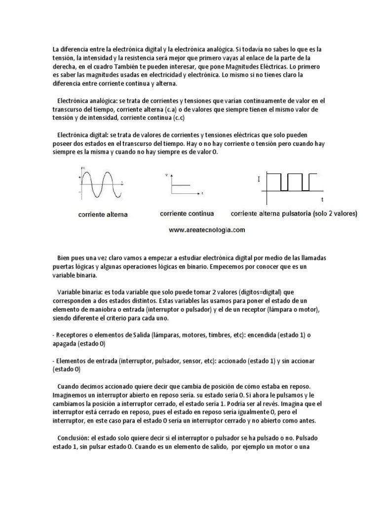 La Diferencia Entre La Electrónica Digital Y La Electrónica Analógica ...