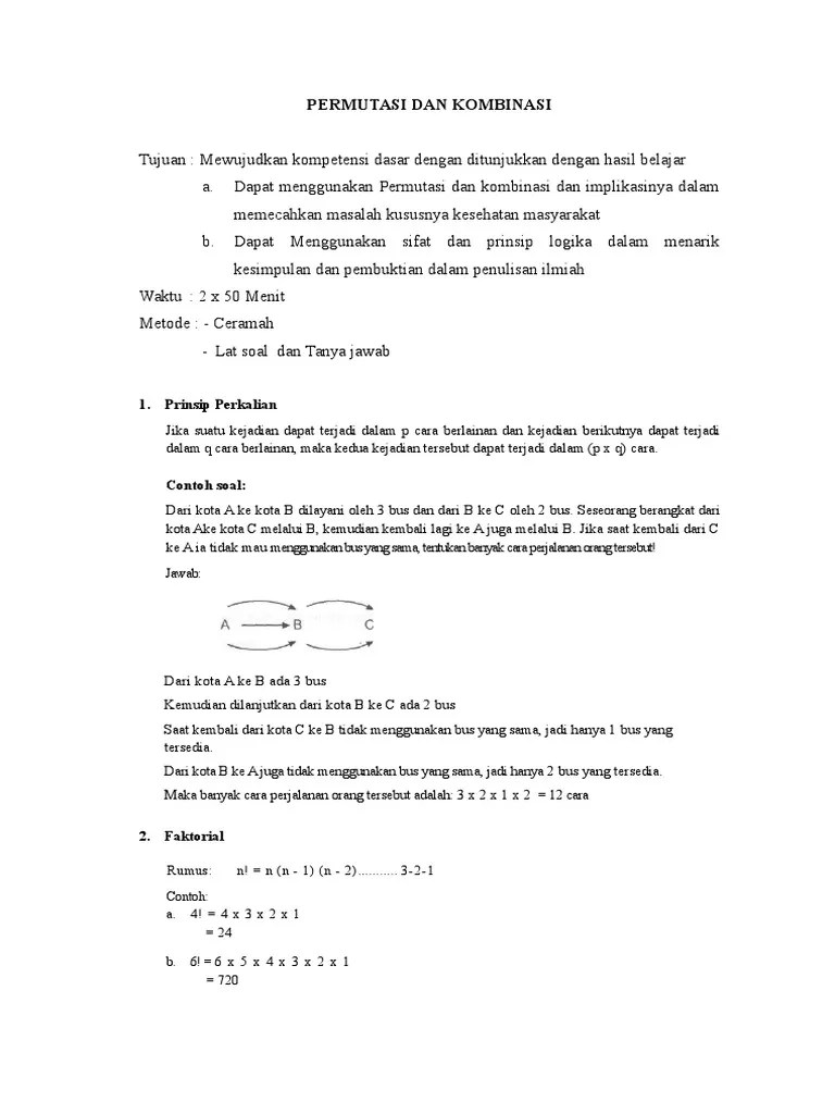 Permutasi Dan Kombinasi | PDF