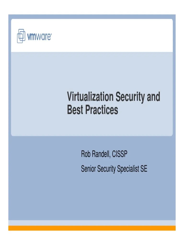 Virtualization Security And Best Practices | PDF | Virtual Machine | V ...