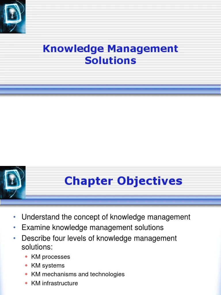 Knowledge Management Solutions | PDF | Knowledge Management | Organizational Culture
