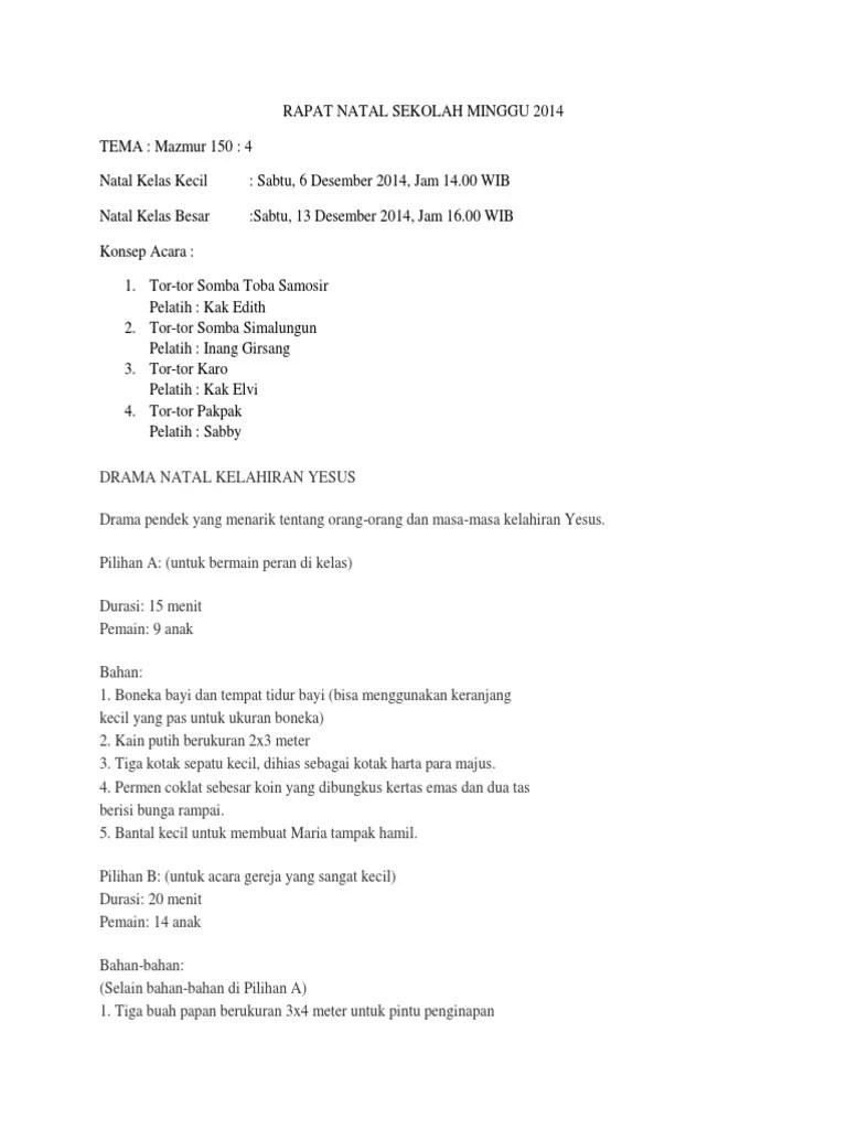 8 contoh rundown acara berbagai event, lengkap! Contoh Rundown Acara Natal Sekolah Minggu - Rundown Acara ...