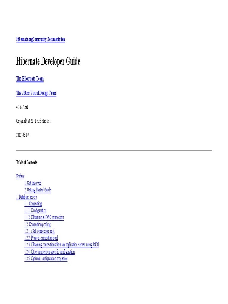 Hibernate Developer Guide | PDF | Relational Database | Databases