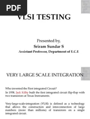 Vlsi Testing Integrated Circuit Computer Engineering