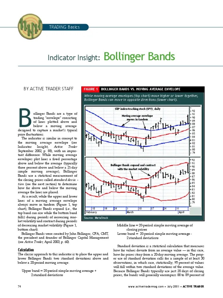 Bollinger Bands | PDF | Financial Markets | Technical Analysis