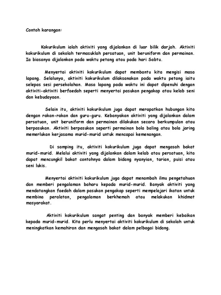 Contoh karangan fakta disediakan oleh: Contoh Karangan Upsr Pdf