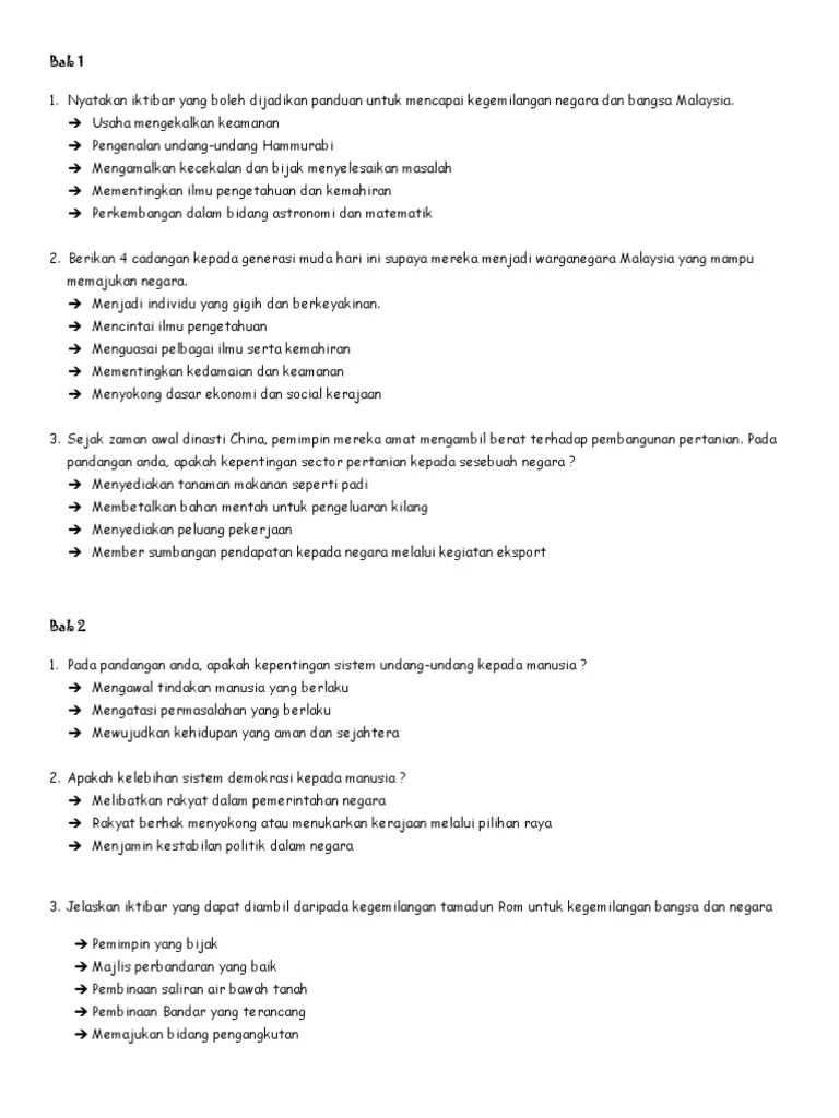 Doc nilai patriotisme 禧 強 academia edu. Sejarah Kbkk Kbat Pdf