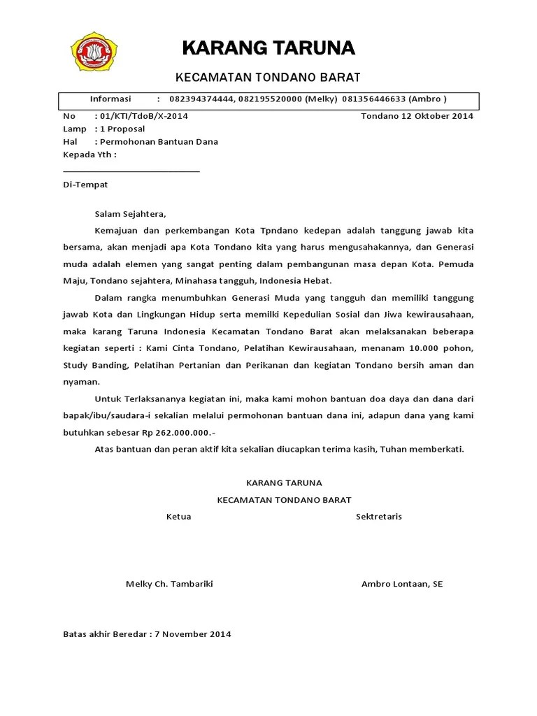 Contoh proposal pengajuan dana kegiatan karang taruna pdf. Contoh Proposal Karang Taruna Pengajuan Dana Goresan